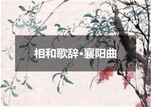 相和歌辞·襄阳曲
