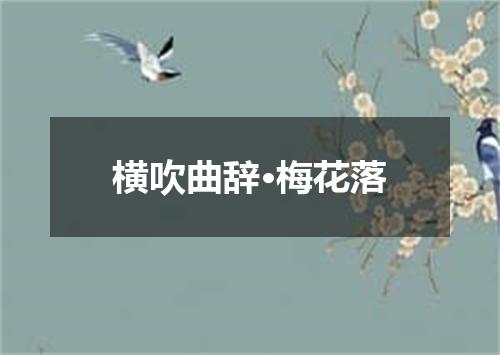 横吹曲辞·梅花落