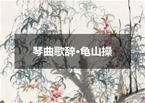 琴曲歌辞·龟山操