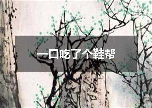 一口吃了个鞋帮