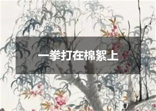 一拳打在棉絮上