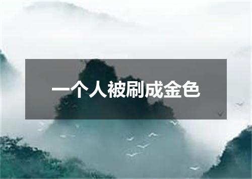 一个人被刷成金色