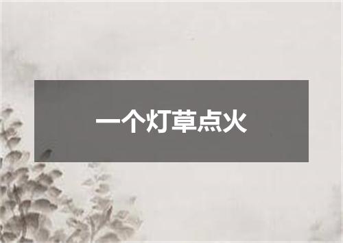 一个灯草点火