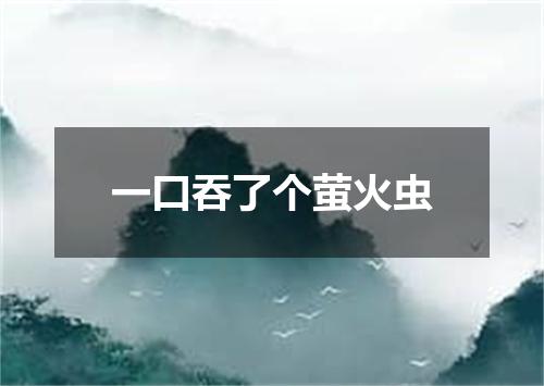 一口吞了个萤火虫