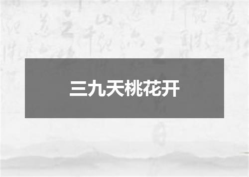 三九天桃花开