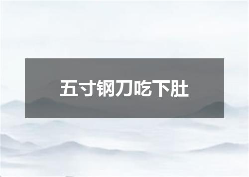 五寸钢刀吃下肚