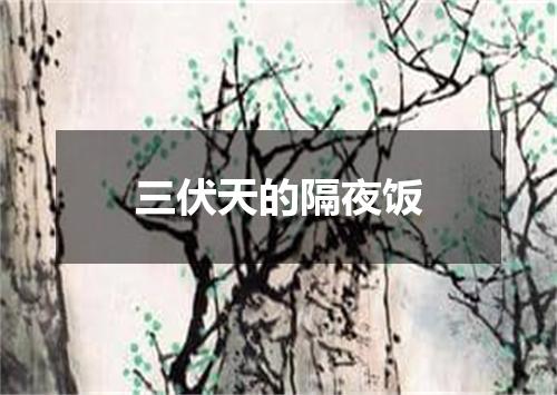 三伏天的隔夜饭