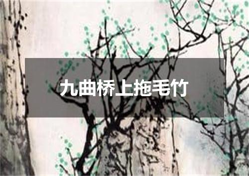 九曲桥上拖毛竹