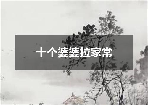 十个婆婆拉家常