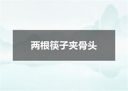 两根筷子夹骨头