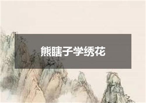 熊瞎子学绣花