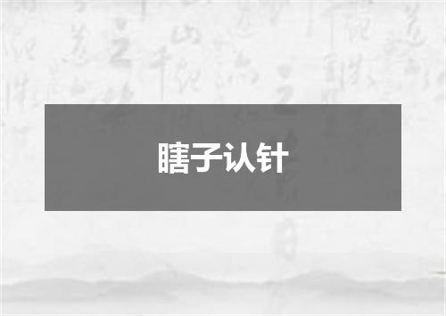 瞎子认针