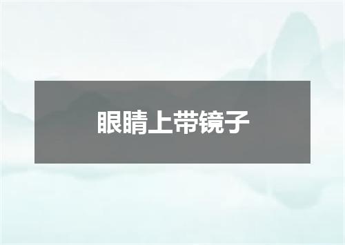 眼睛上带镜子
