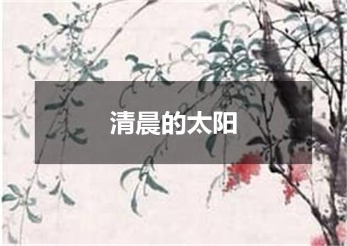 清晨的太阳