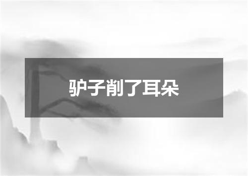 驴子削了耳朵