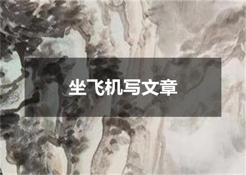 坐飞机写文章
