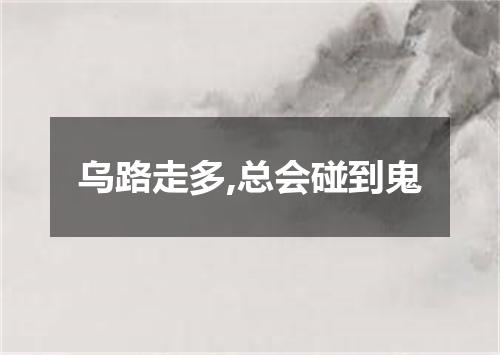 乌路走多,总会碰到鬼