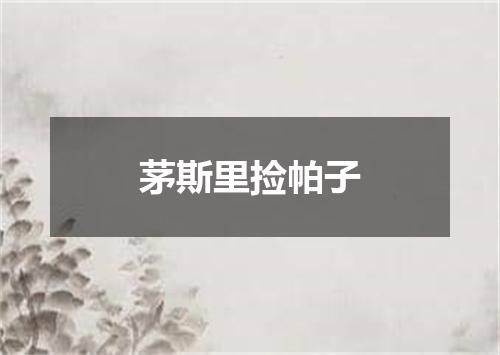 茅斯里捡帕子