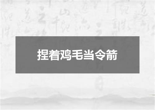 捏着鸡毛当令箭