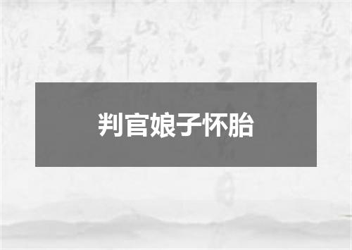 判官娘子怀胎