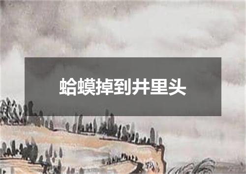 蛤蟆掉到井里头