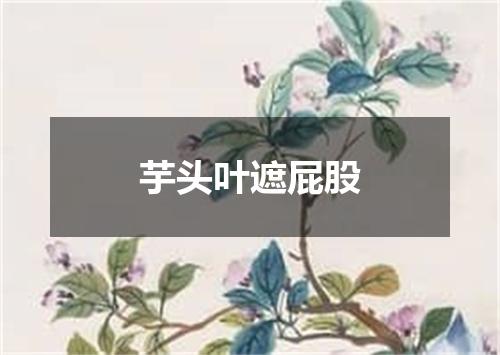 芋头叶遮屁股