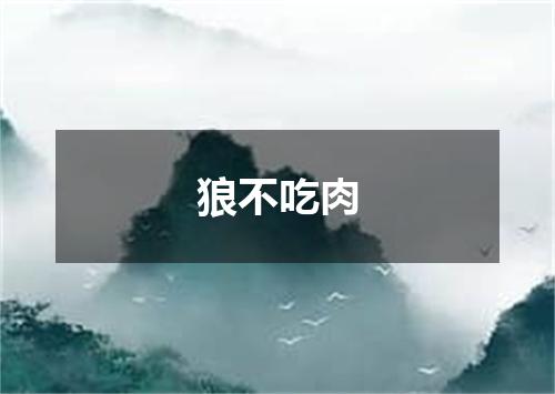 狼不吃肉