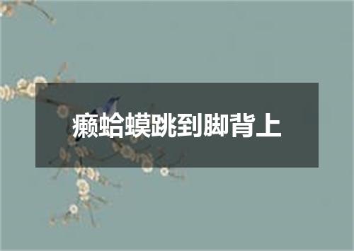 癞蛤蟆跳到脚背上