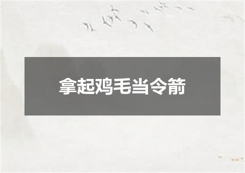 拿起鸡毛当令箭