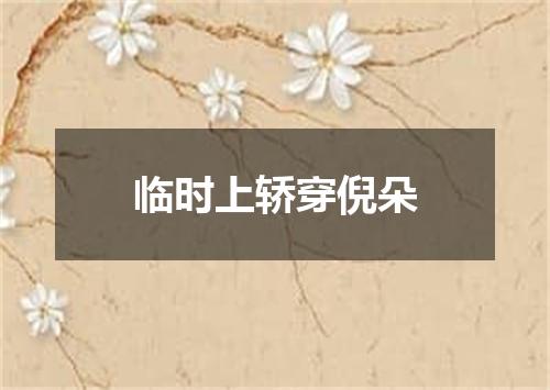 临时上轿穿倪朵