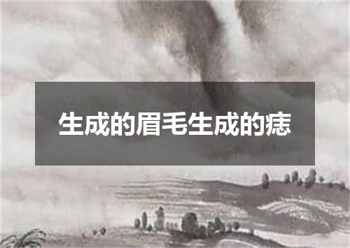 生成的眉毛生成的痣