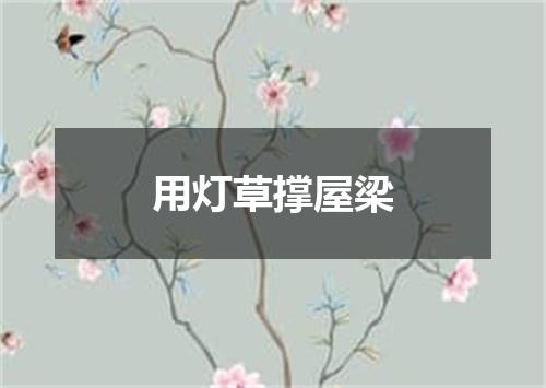 用灯草撑屋梁