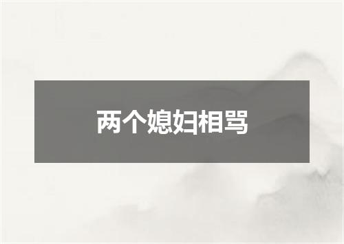 两个媳妇相骂