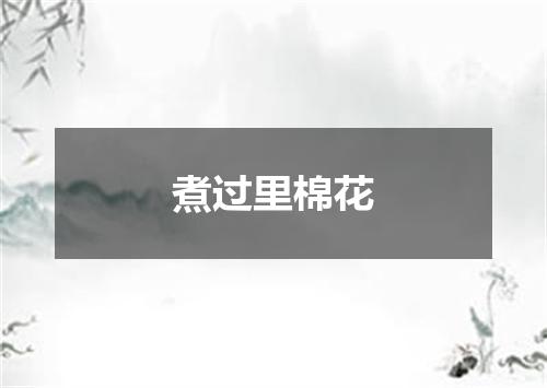 煮过里棉花