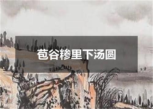 苞谷糁里下汤圆