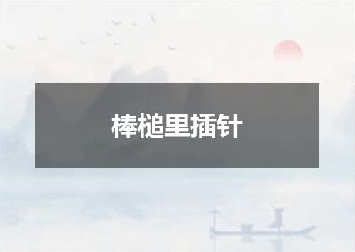 棒槌里插针