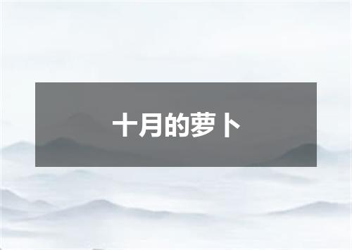 十月的萝卜