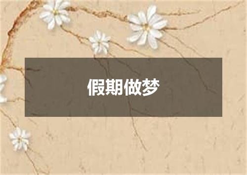 假期做梦