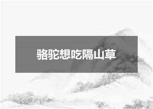 骆驼想吃隔山草