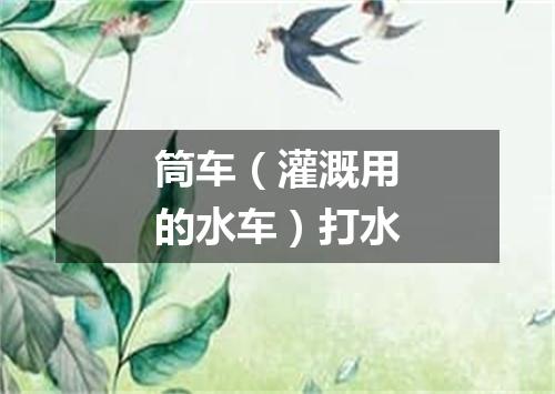 筒车（灌溉用的水车）打水