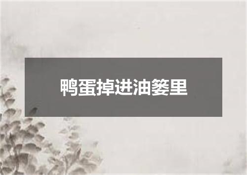 鸭蛋掉进油篓里