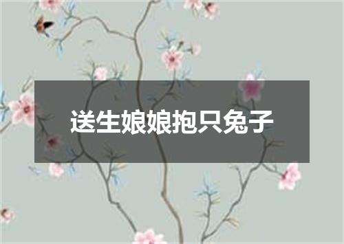 送生娘娘抱只兔子