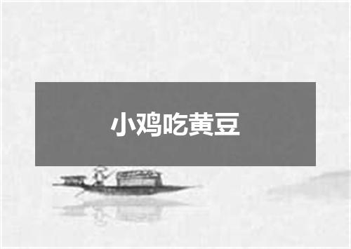 小鸡吃黄豆