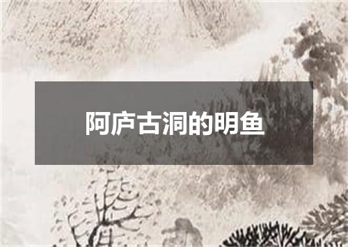 阿庐古洞的明鱼