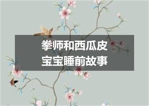 拳师和西瓜皮宝宝睡前故事